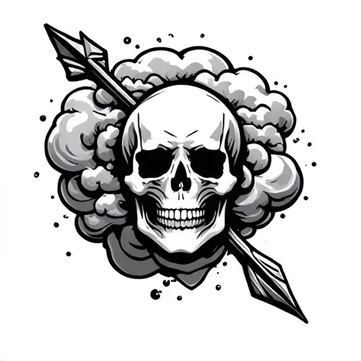 Cloud Skull Arrow