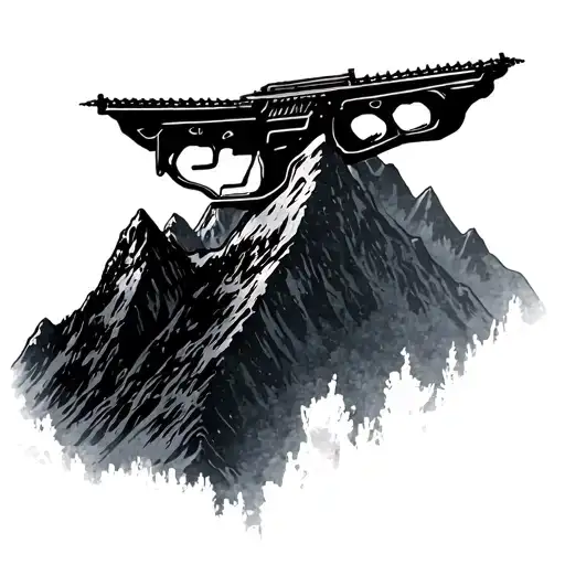 Outline Of Tavor Mountain Range Silhouette