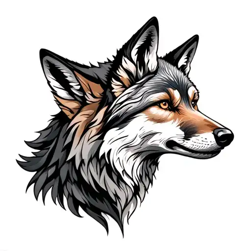 Fox And Wolf Design