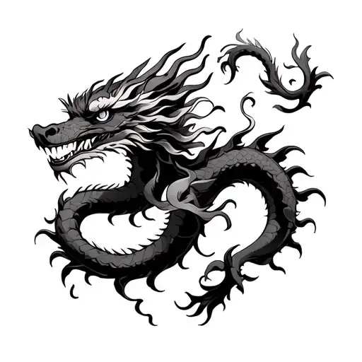 Chinese Dragon In The Neck