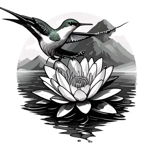 Hummingbird Water Lily Flowers Nature Fishing Camping Mountains