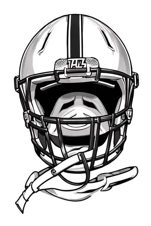 Tatoo Football Helmet