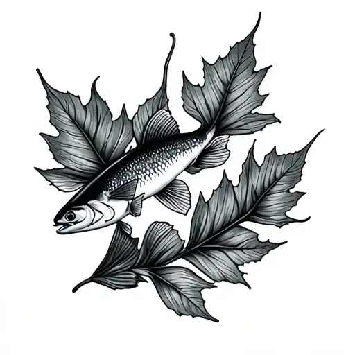 Rowan Leaf And Fish