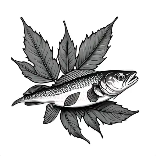 Rowan Leaf And Fish