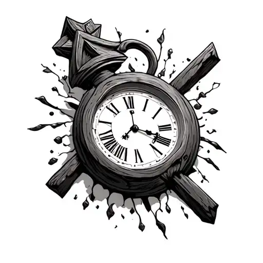 After Death 7 Minutes With An Old Wooden Clock And A Cross