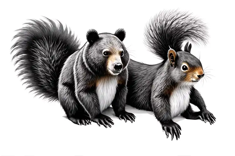 Bear With A Squirrel