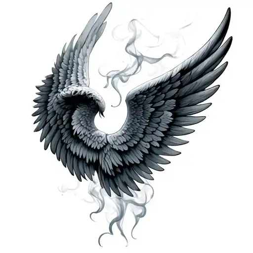Angel Wing With Smoke