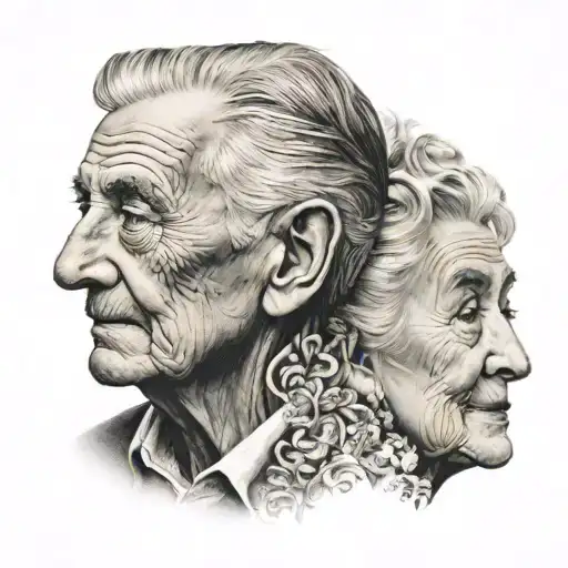 The Face Of My Grandparents With Seville In The Background