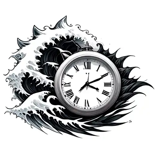 Bushwolling Wave Engrenage Clock