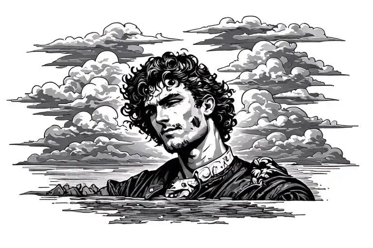 Mckinney With Clouds In The Background Black And White