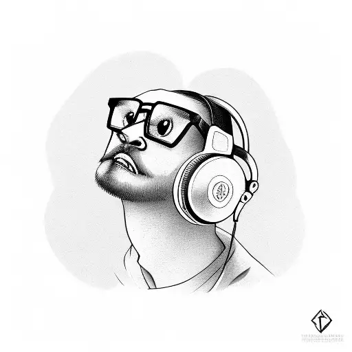 Bat Wearing Headphones And Glasses