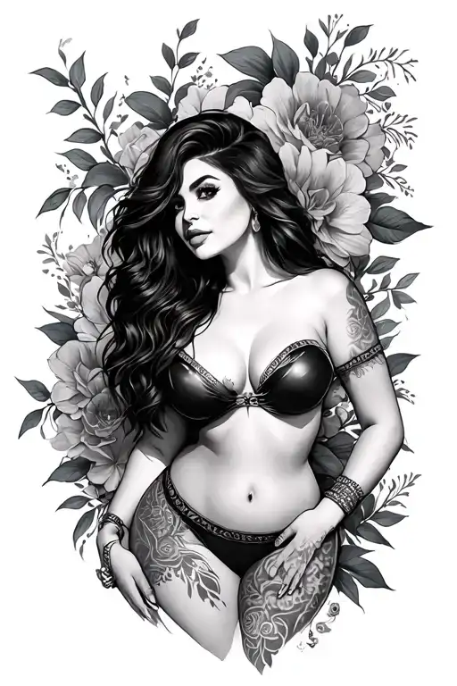 Sexy Curvy Womans Full Body