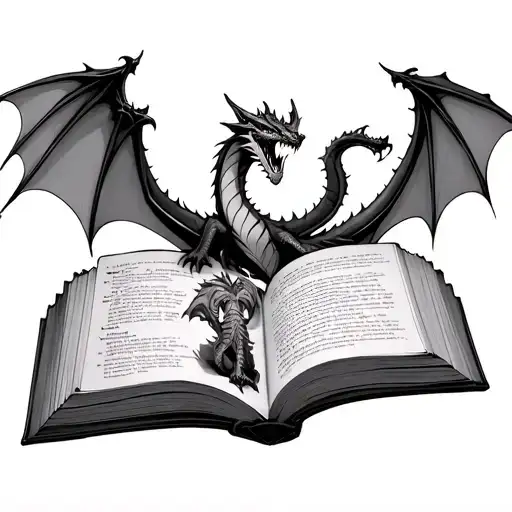 A Book Open With Dragon Emerging With Harry Potter Stuff And Pokemon Stuff And Zelda Stuff
