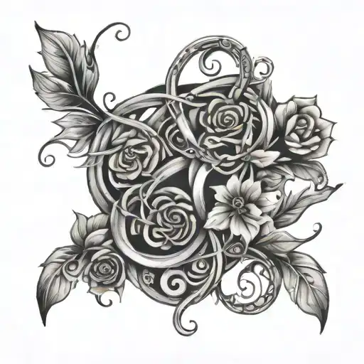 A Spiritual Symbol Made Of Intertwined Vines And Flowers