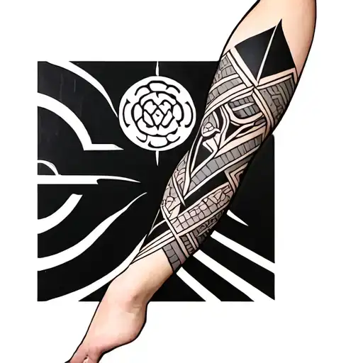 Asian Geometric Leg Sleeve