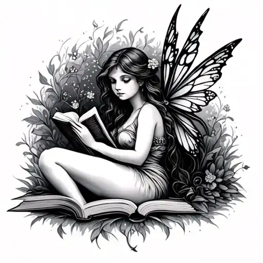 Fairy Reading A Book
