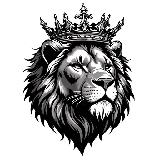 Lions Head With Crown