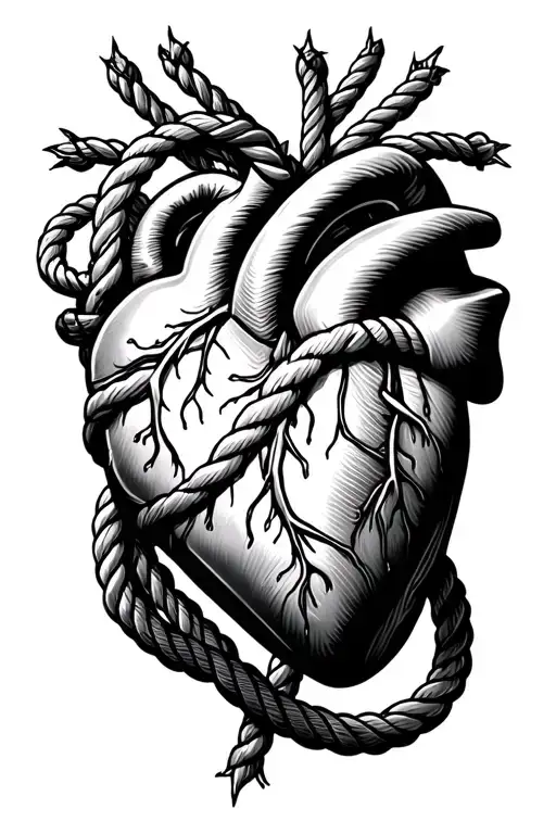 Heart And Rope Intertwined