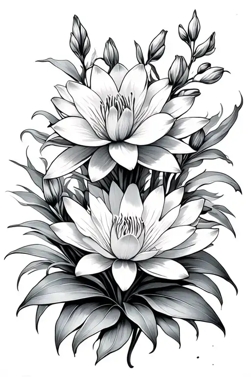 Water Lily Gladiolus Marigold Cosmo Flower Vine