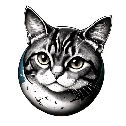 Felicette Cat Statue On Globe