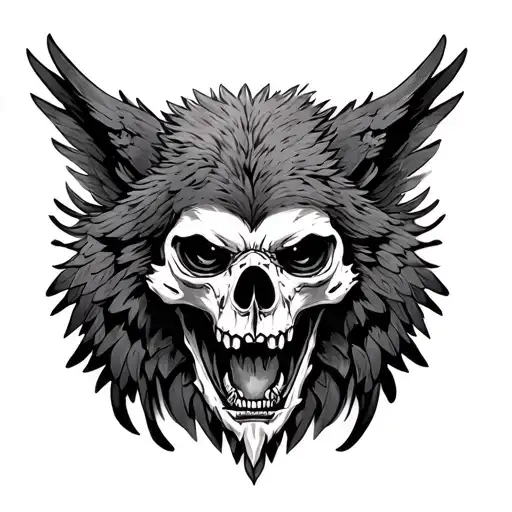Skull Eagle Wolf