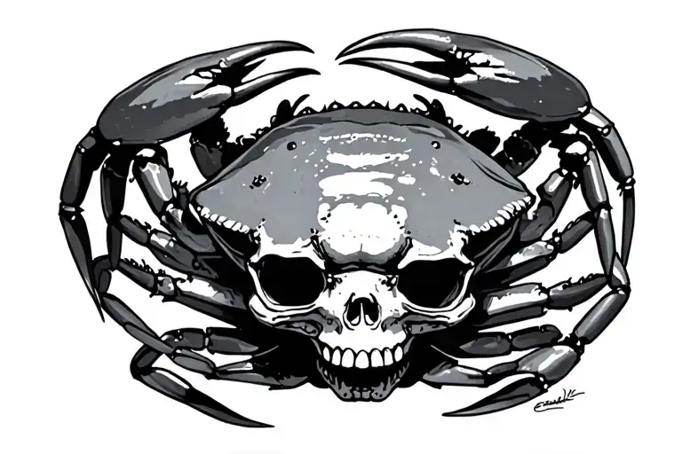 Crab And Skull