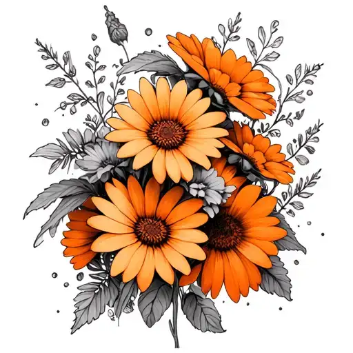 Orange Daisies Bracelet Style