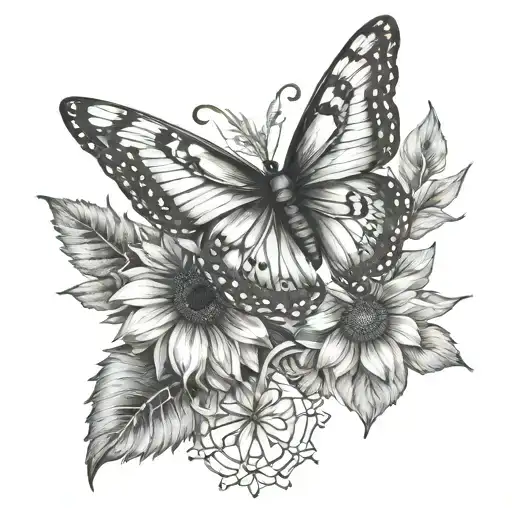 Butterfly Sign Libra Moon Sunflower