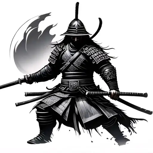 Silhoutte Samurai Warrior