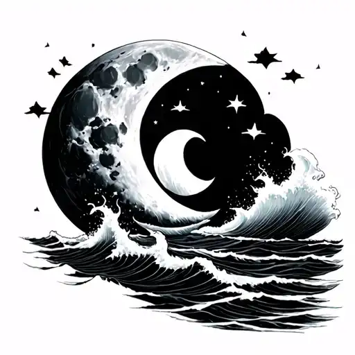 Ocean And Moon