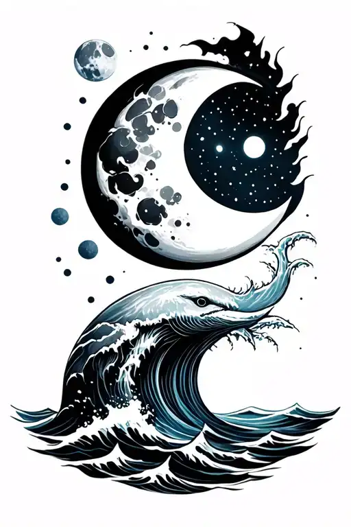 Ocean And Moon