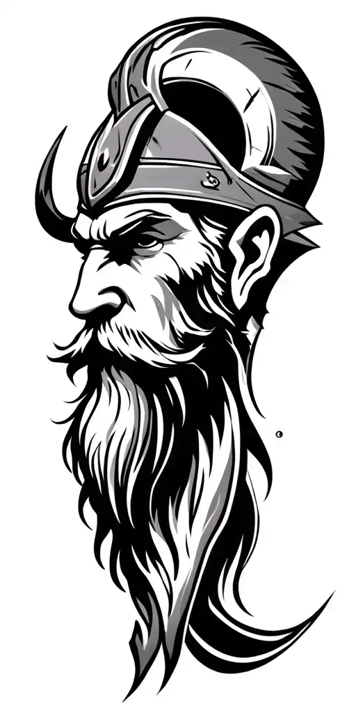 Vikings Face With Beard