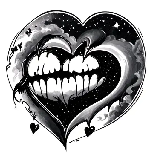 Night Sky Perfect Anger Love Heart