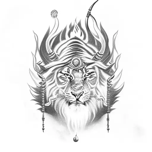 Shiva With Fire Back Ground