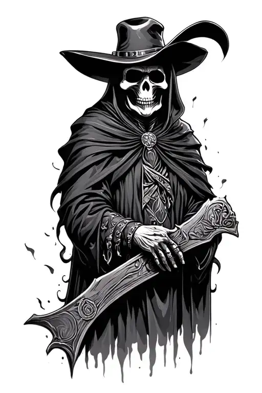 Western Grim Reaper Full Body