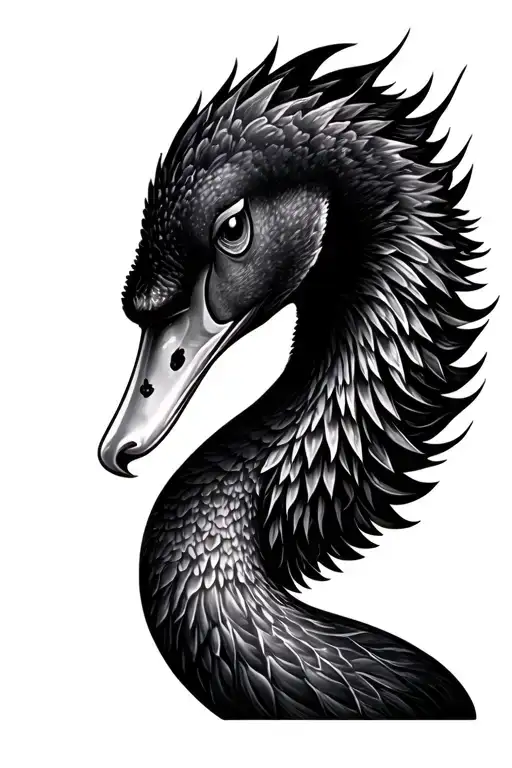 Manly Dark Inspired Black Swan Face