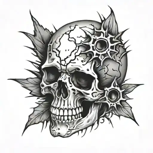 Bullet Hole Through Skull