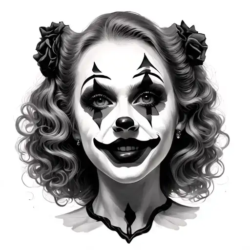 Female Clown Face Sleeve