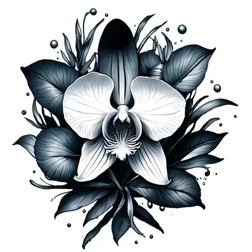 Aquarius Constellation Orchid Blooming Underwater