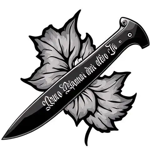 Knife With Italian Words