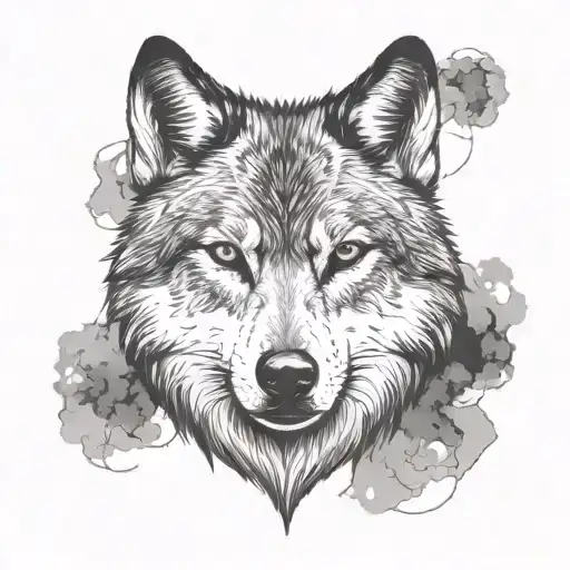 Wolf Face Half Mean Half Calm