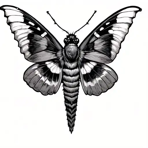 Western Style Moth Spread Wings