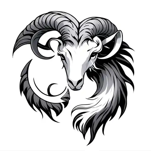 Aries Sagittarius Leo Zodiac Symbol Intertwined