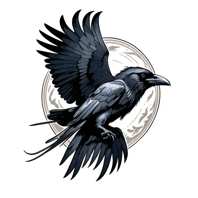 Raven Flying