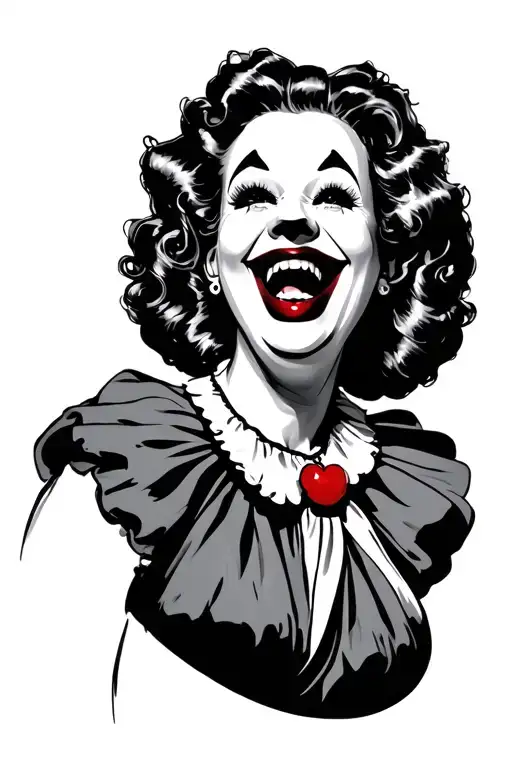 Female Clown Laughing