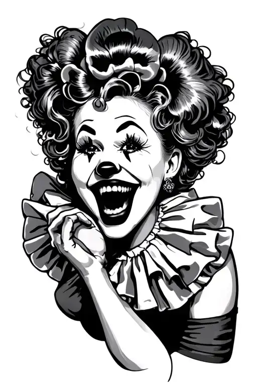 Hot Female Clown Laughing