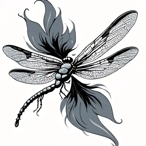 Unique Dragonfly Flying