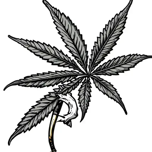 Canabis Leaf Fucking A Marijuana Joint