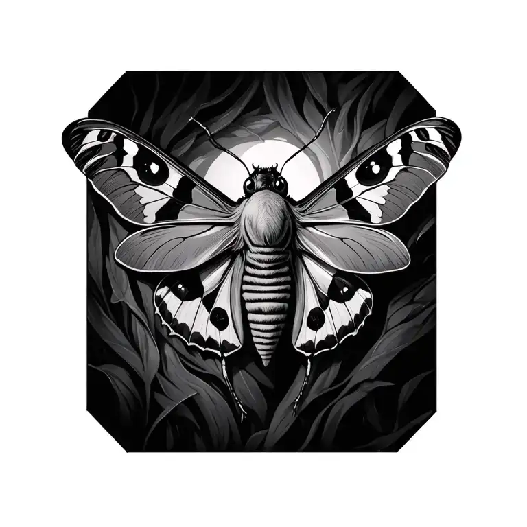 Moth With Eyes On Wings Wrapped