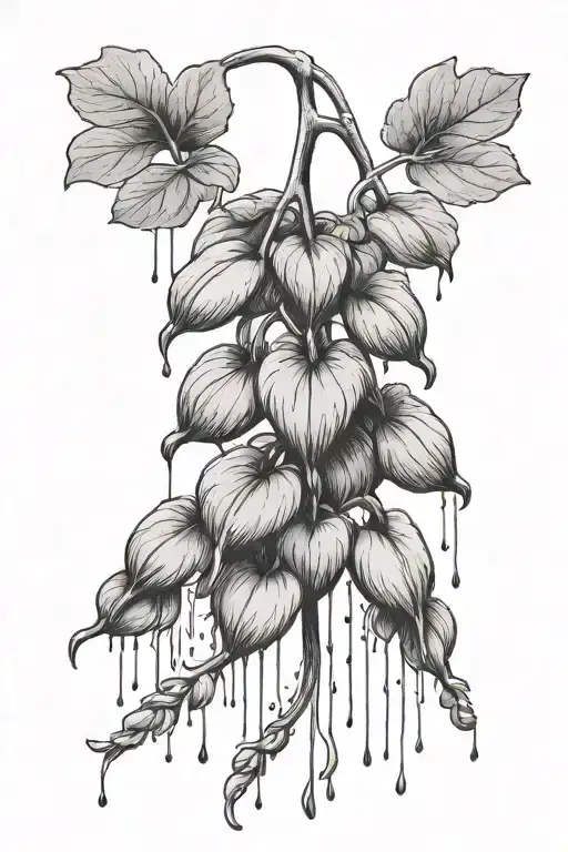 Dicentra Plant With Blood Dripping